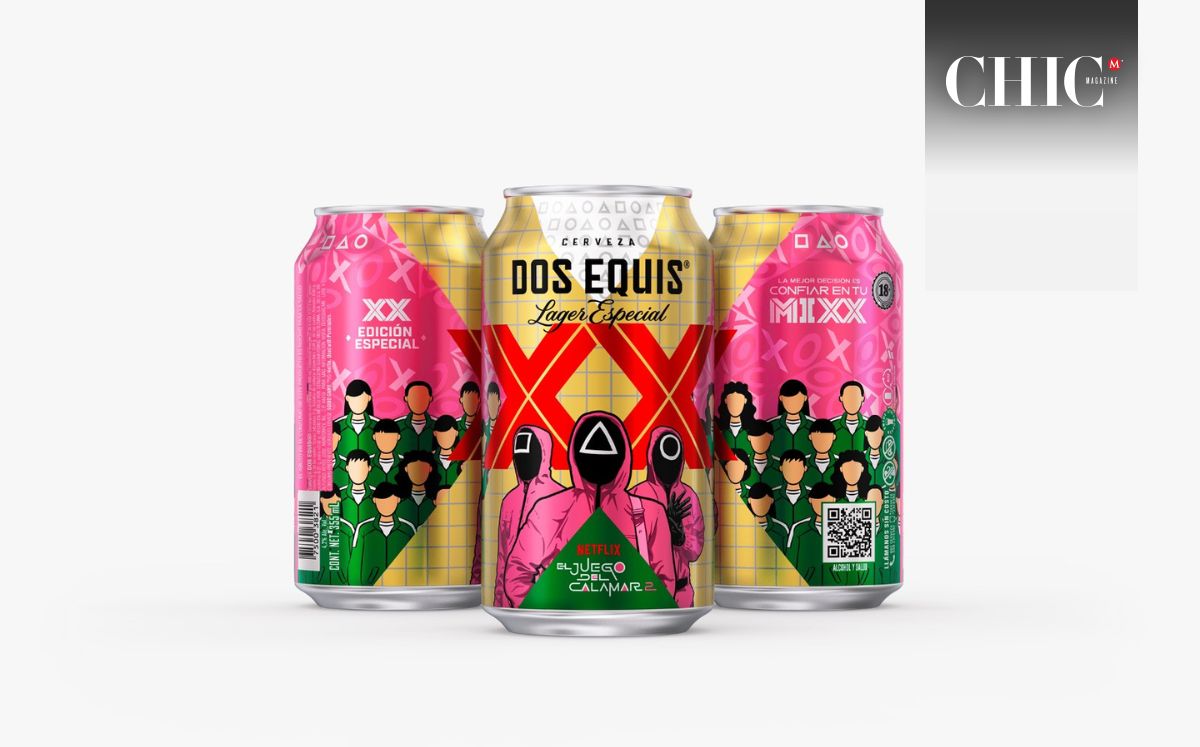 Latas coleccionables de El Juego del Calamar de Dos Equis en colaboración con Netflix (Foto: Cortesía de Dos Equis)