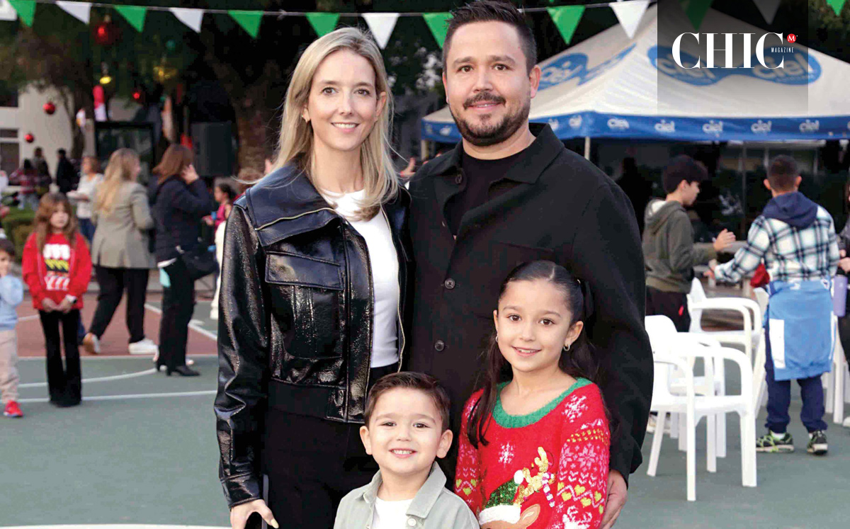 Mirtala Treviño, Rodrigo Flores, Alessa Flores y Mateo Flores