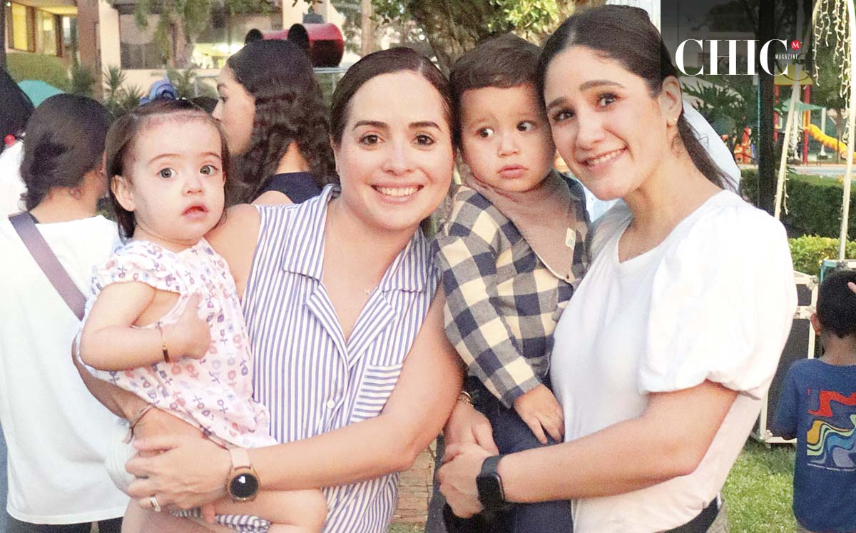 NATALIA MORENO, MIRLA GONZÁLEZ, NICOLÁS GARCÍA E ISABEL DÍAZ felices en la posada