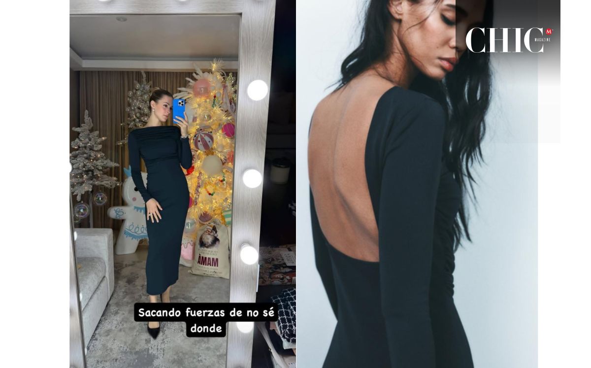 Mariana Rodríguez usa vestido de Zara con la espalda descubierta (Instagram/Zara)