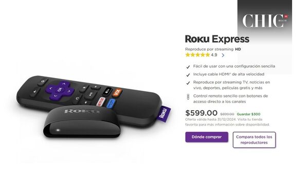 Roku Express está en su precio más bajo todo diciembre (Foto: Instagram)