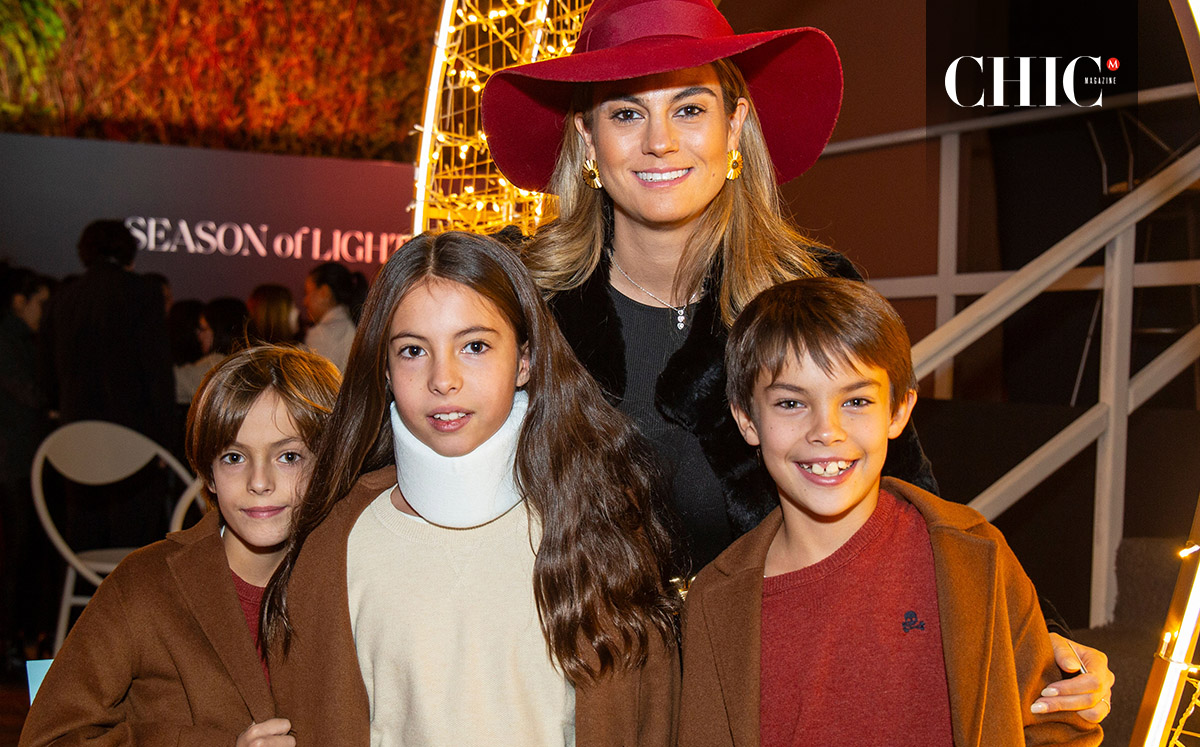 Paola Albarrán e hijos