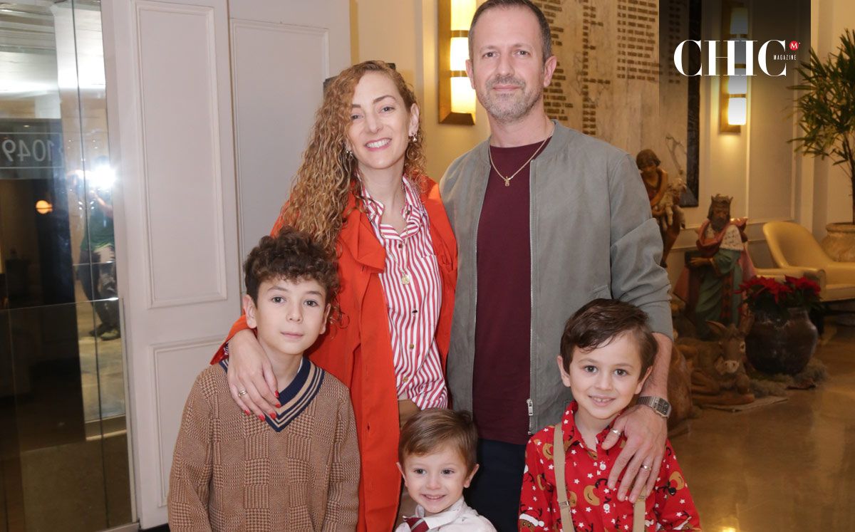 Roberta Gutiérrez, Alejandro Marcos, Nicolás Marcos, Teo Marcos y Frans Marcos