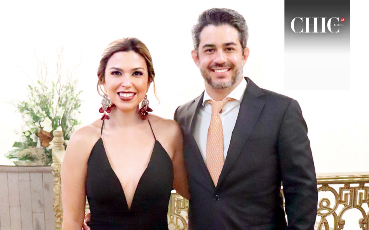 MAYRA URRUTIA Y ANDONI GÓMEZ disfrutaron de una decoración espectacular en blanco y negro