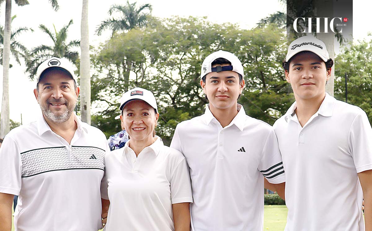 JOSÉ SCHEKAIBAN, ISABEL ENRIQUEZ, MATEO SCHEKAIBAN Y JOSÉ SCHEKAIBAN llegaron puntuales al Torneo del Pavo
