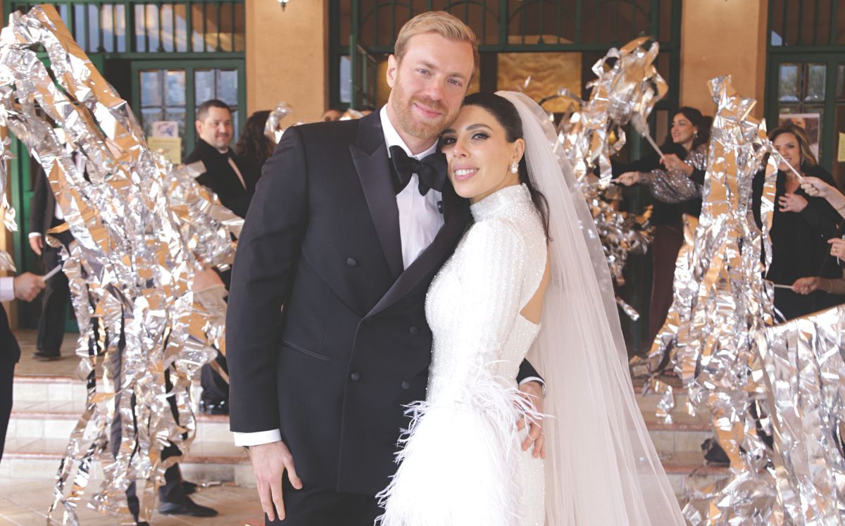 Cynthia Hinojosa y Gianluca Bianchesi tras ser declarados como esposos. /  Fotos: Roberto Alvarado
