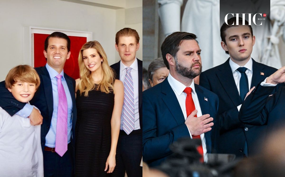 El antes y después de Barron Trump (Foto: Instagram)