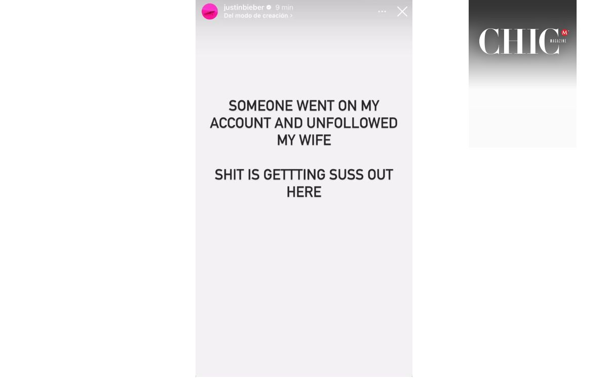 Justin Bieber aclara el motivo por el que dejó de seguir a su esposa (Instagram)