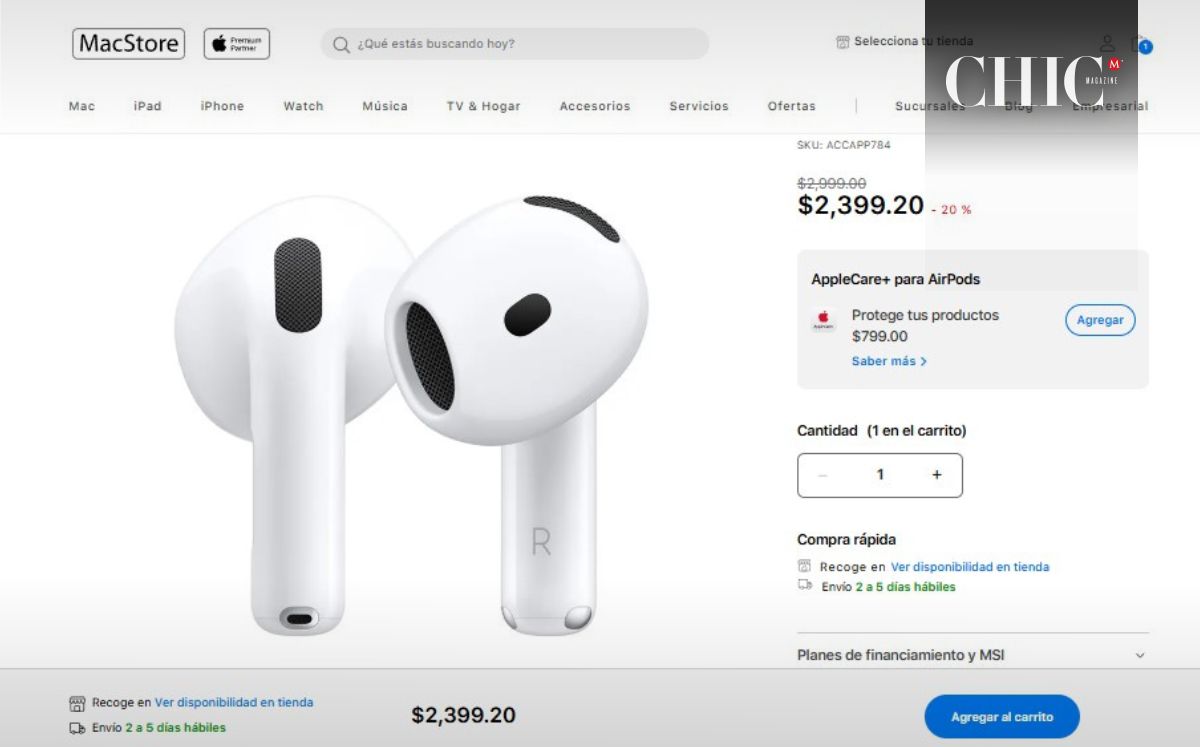Aquí los  AirPods 4ta generación (MacStore)