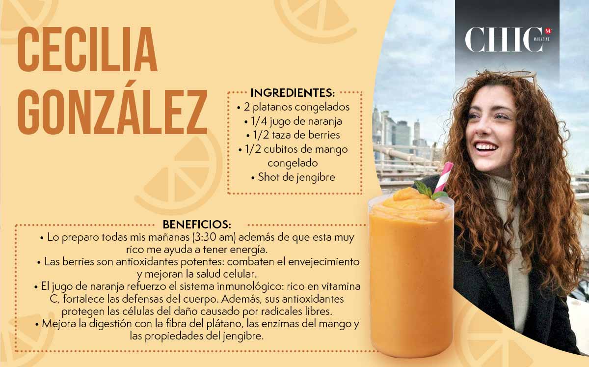 CECY GONZÁLEZ inicia su mañana con este smoothie