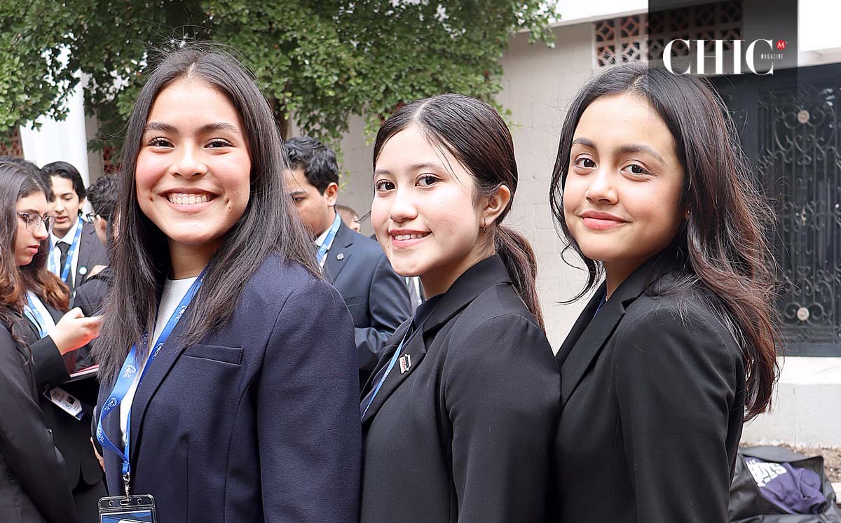 CAMILA JIMÉNEZ, HANA AN Y ANA MARTÍNEZ se prepararon para el MUN en el Instituto Cultural Tampico