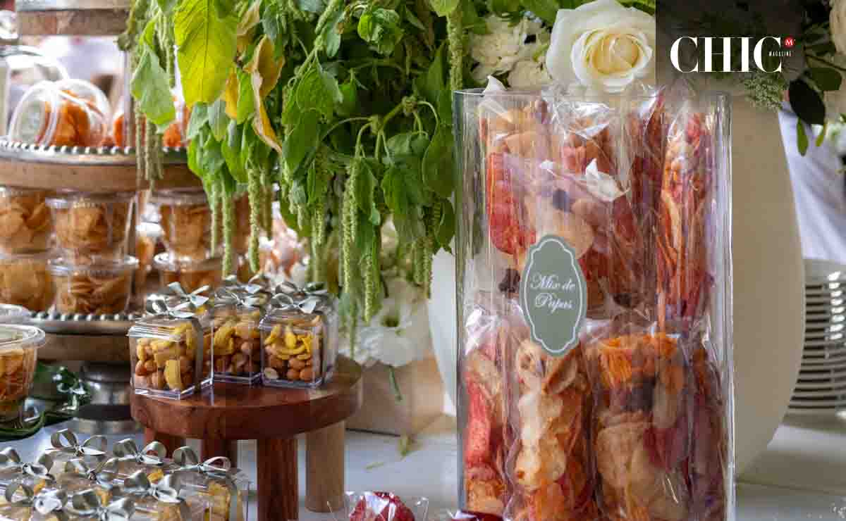 Decoración que  los novios prepararon para sus invitados / Fotos: Fernando Duarte @fernandodumont1