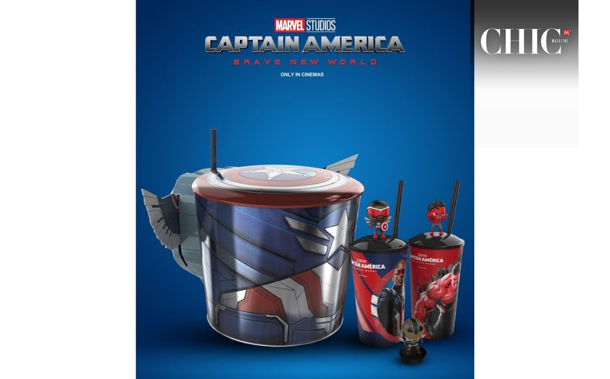 Palomeras y vasos  de Capitán América en Cinemex (Cinemex)