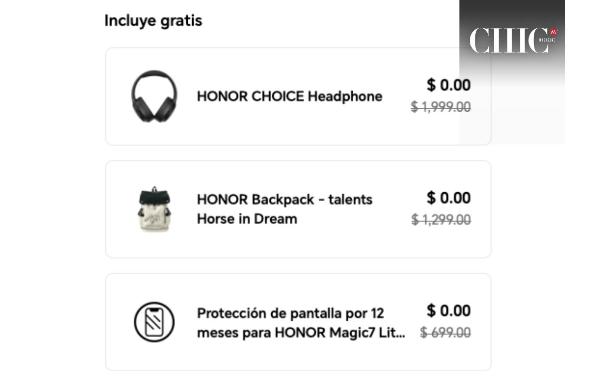 Regalos incluídos con la compra del Honor Magic 7 Lite de 512 GB (Honor)