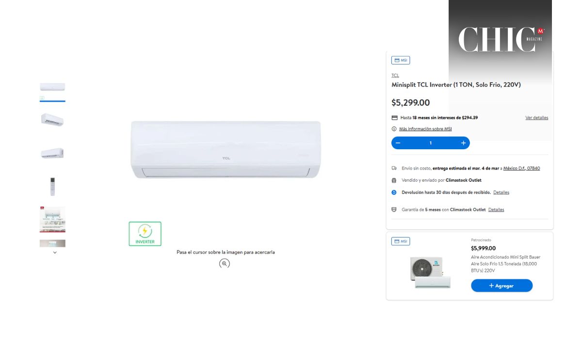 Walmart remata Minisplit a excelente precio (Foto: Walmart)