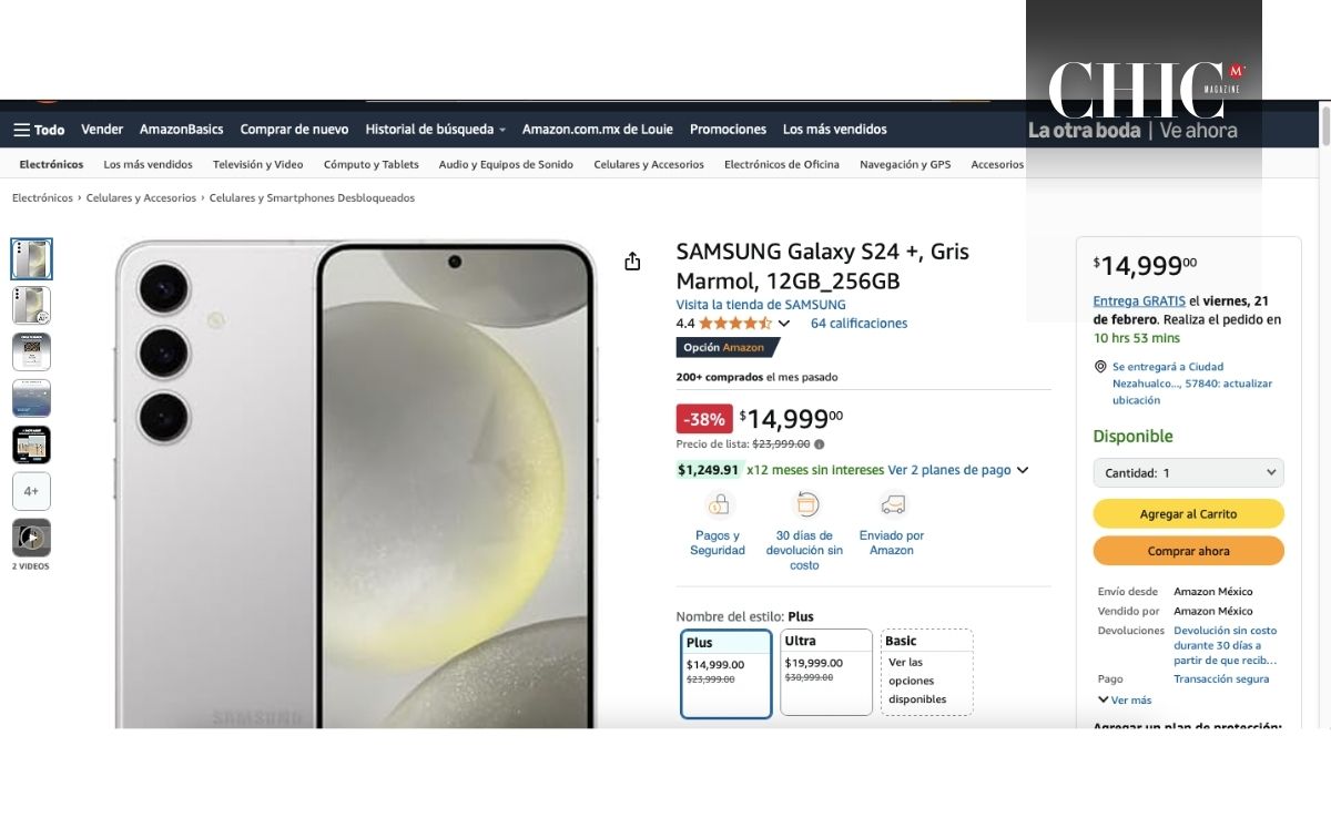 Precio del Samsung S24 de 256 GB (Amazon)