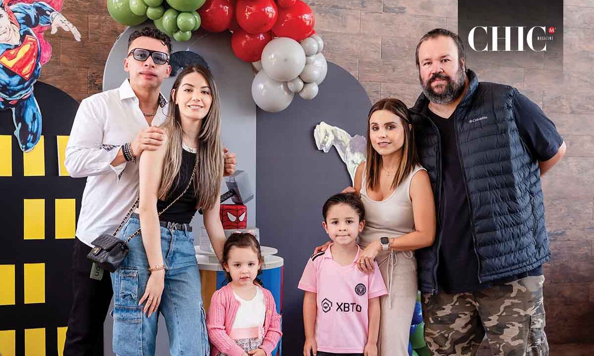 Beto Cuadra, Rocely Domínguez, María Pellico, Emilio, Elly Arroyo y Emilio Pellico