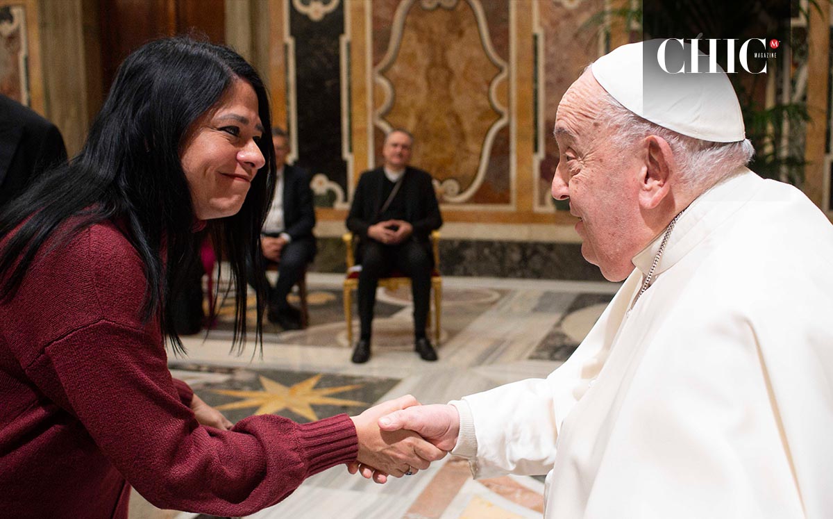 Maru Castañeda y Papa Francisco compartieron un momento de reflexión durante el Jubileo