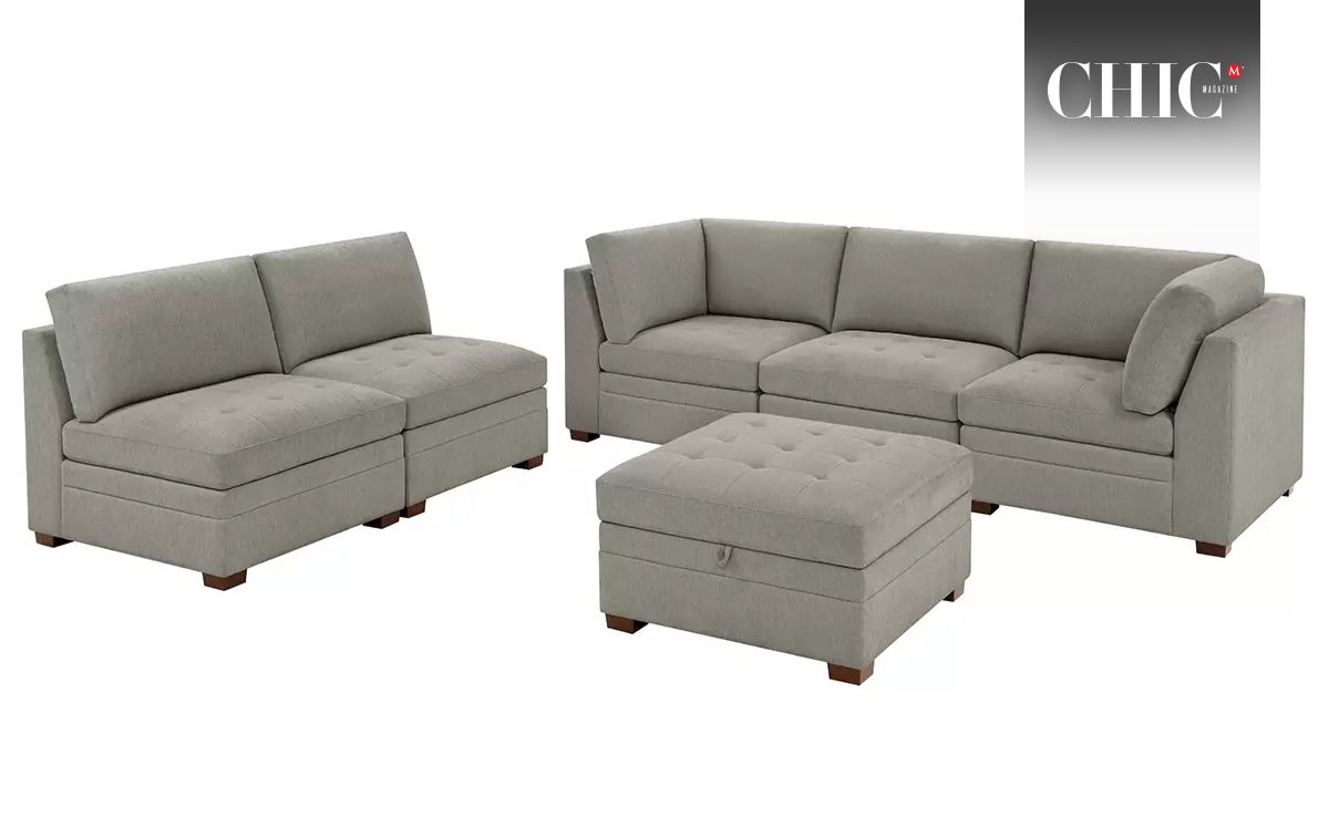 Así se ve el sofá modular de 6 piezas Thomasville (Foto: Costco)
