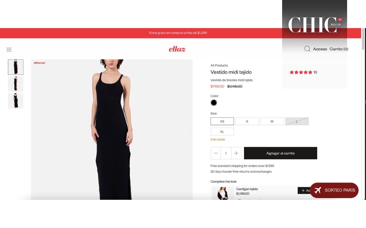Precio del vestido de Mariana Rodríguez (Ellaz)
