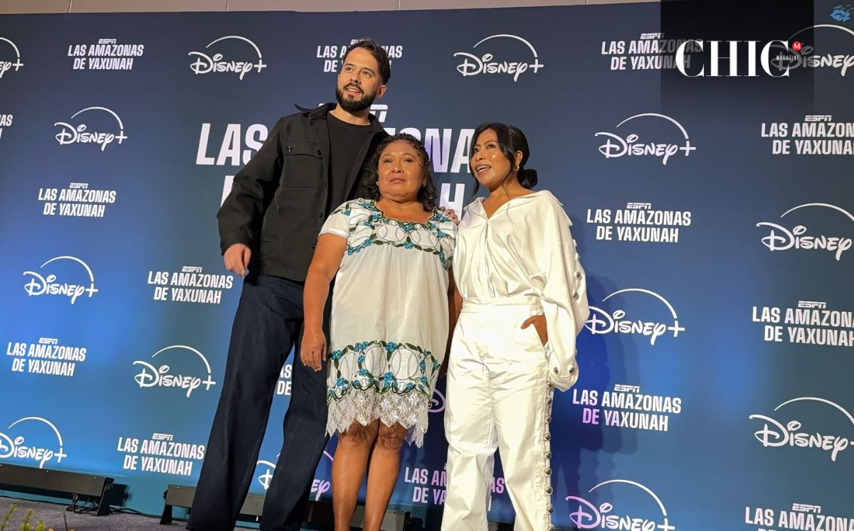 Look de Yalitza Aparicio en la conferencia de prensa de "Las Amazonas de Yaxunah" (Foto: Andrea Pons)