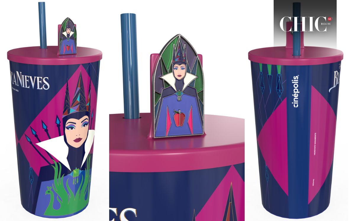 Vasos de la reina malvada de Blanca Nieves en Cinépolis (Ping Solutions)
