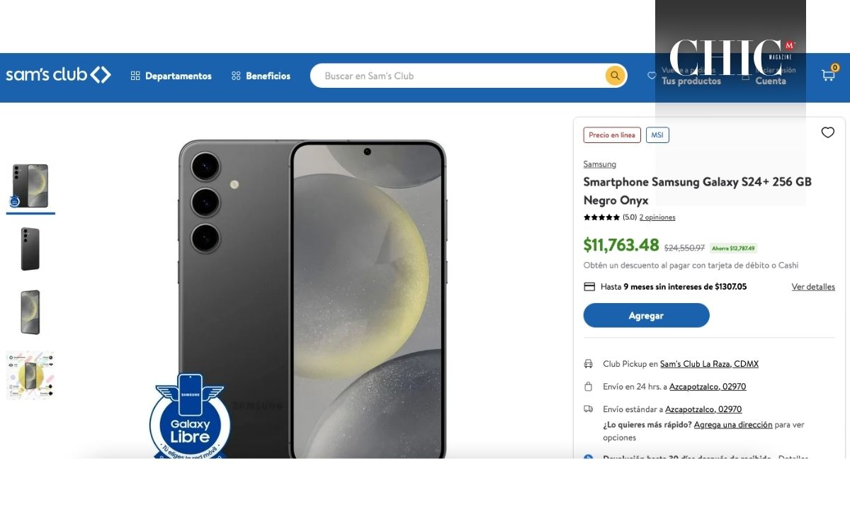 Samsung Galaxy en descuento (Sam's Club)