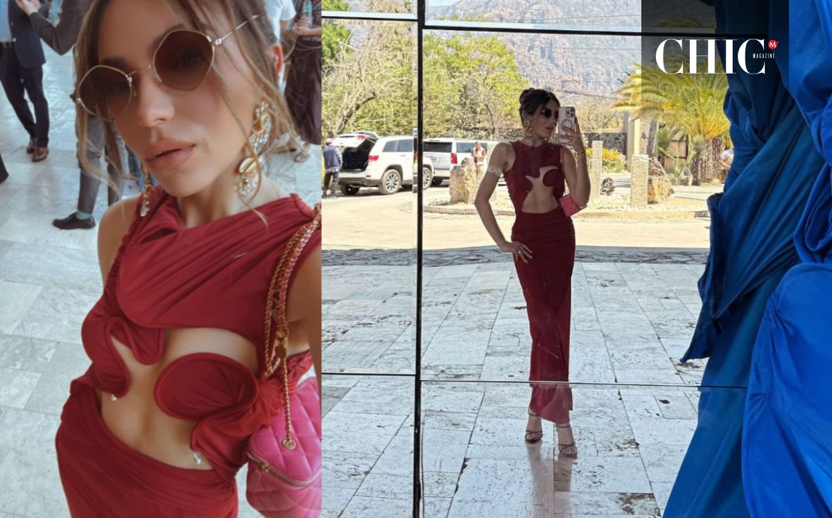 Sofía Castro roba cámara en una boda con vestido cut-out (Foto: Instagram)