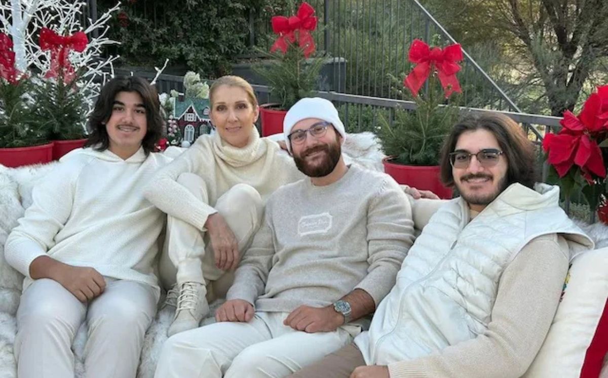 Celine Dion con sus mellizos (Instagram)