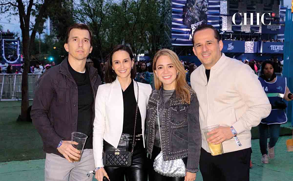 Marcelo De la Garza, Gaby Beltrán de De la Garza, Nancy Salazar y Beto Vargas