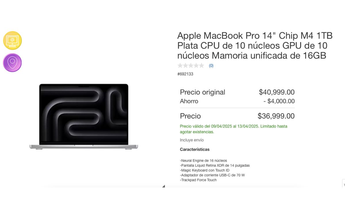 Precio de la MacBook Pro en oferta (Costco)