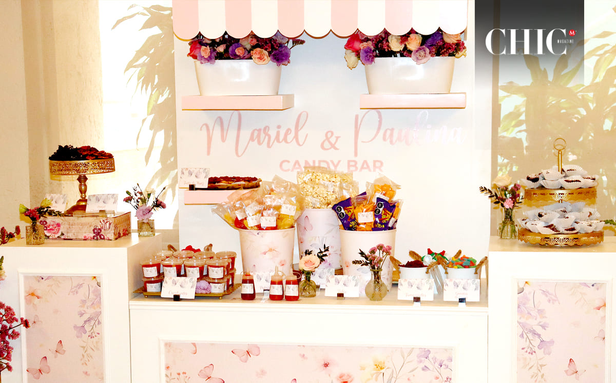 Los más de 80 invitados degustaron de una extensa candy bar con dulces