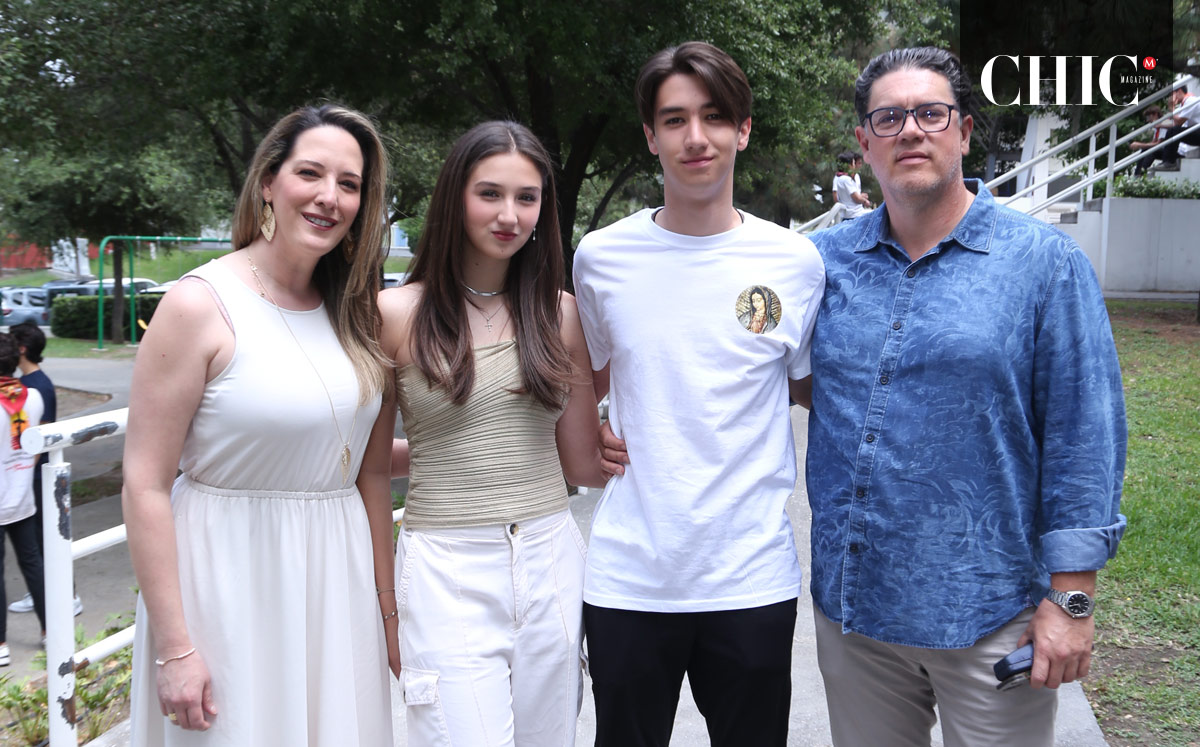 Gaby Alarcón, Emilia Garza, Sebastián Garza y Alejandro Garza
