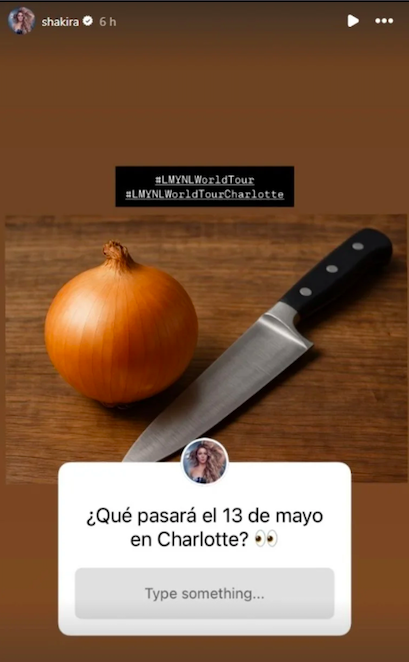 Historia de Shakira (Instagram)