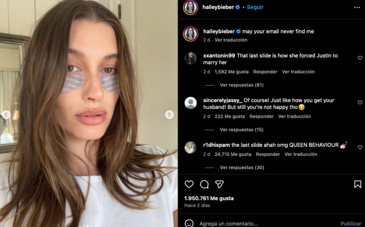 Indirecta de Hailey Bieber (Instagram)