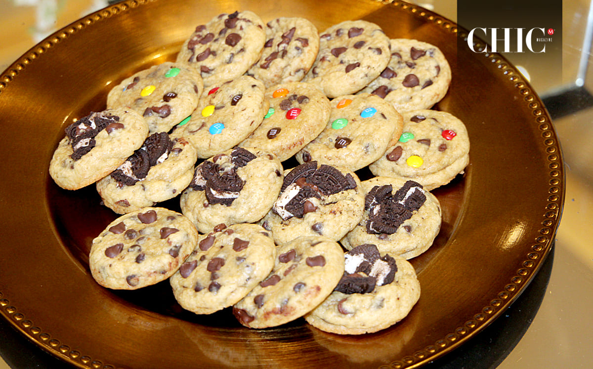 Galletas con oreo, m&m y chispas de chocolate fue lo que disfrutaron los invitados