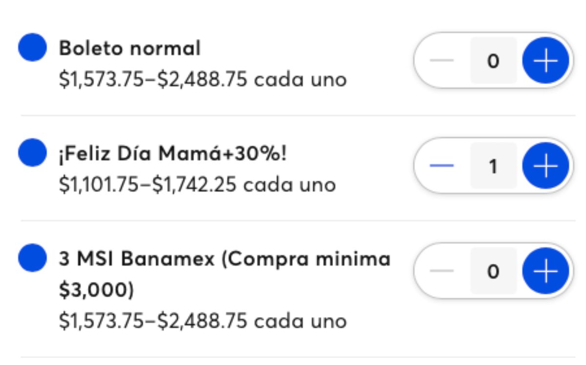 Así aplica la promoción de Ticketmaster por el Día de las Madres (Ticketmaster)