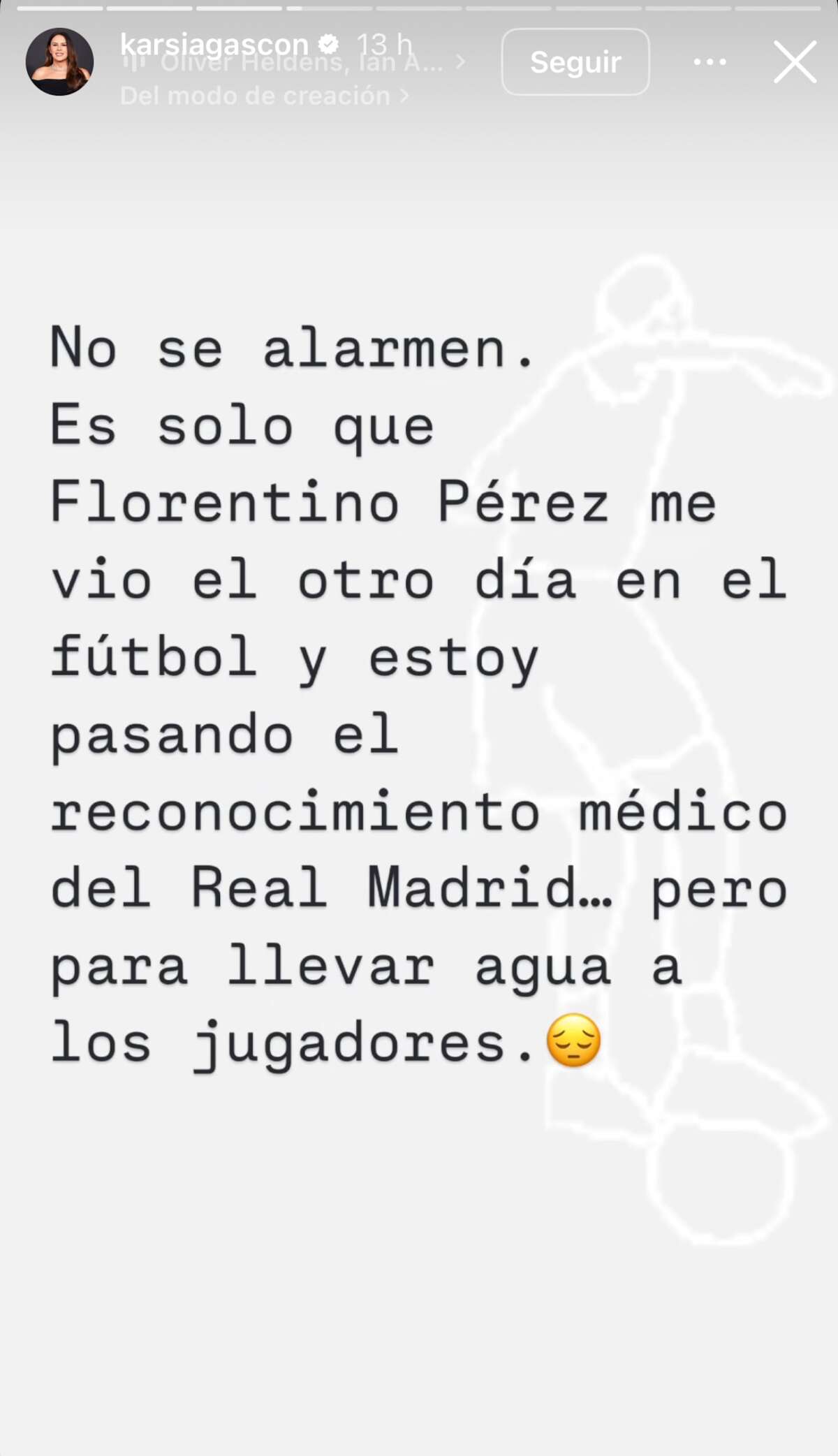 Mensaje de Karla Sofía Gascón (Instagram)