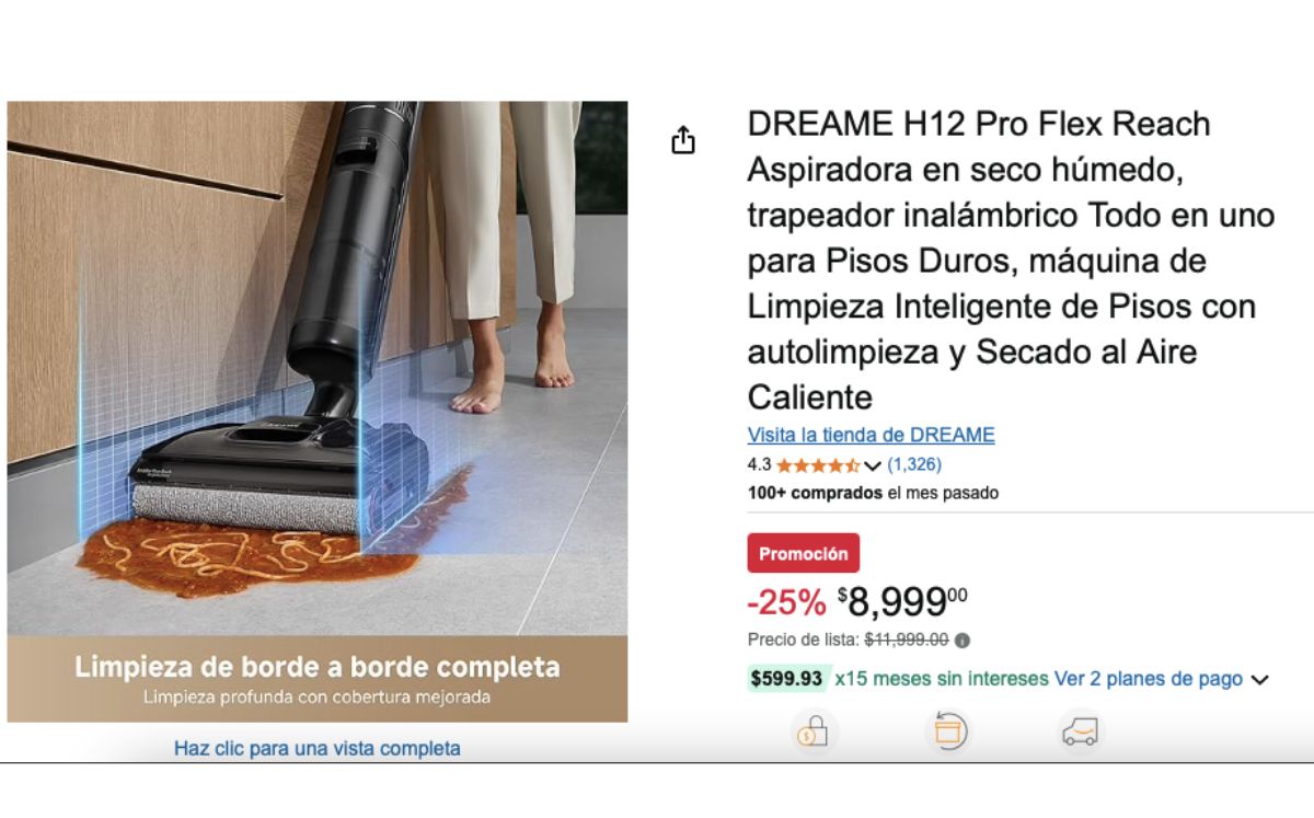 Aspiradora inteligente Dreame  en descuento (Amazon)