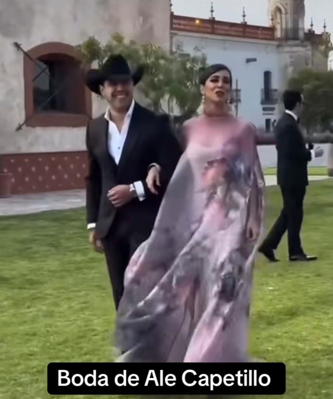 Biby Gaytán usa vestido de pintura renacentista en la boda de Ale Capetillo, su hija (TikTok)