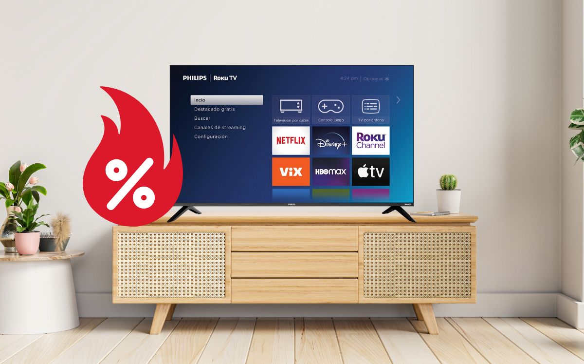 Walmart remata pantalla de 50 pulgadas en su preventa del Hot Sale (Foto: Walmart/Canva)