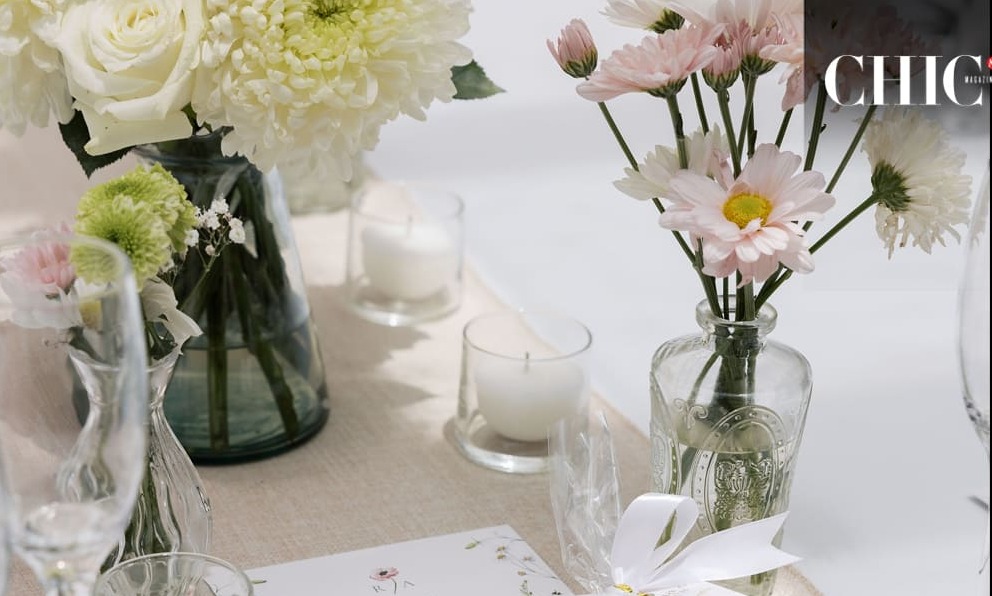 Las flores formaron parte importante de la decoración