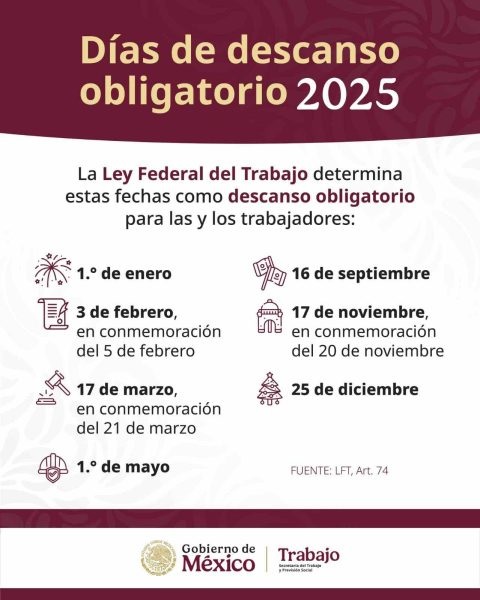 Estos son los días feriados del año (Foto: X)