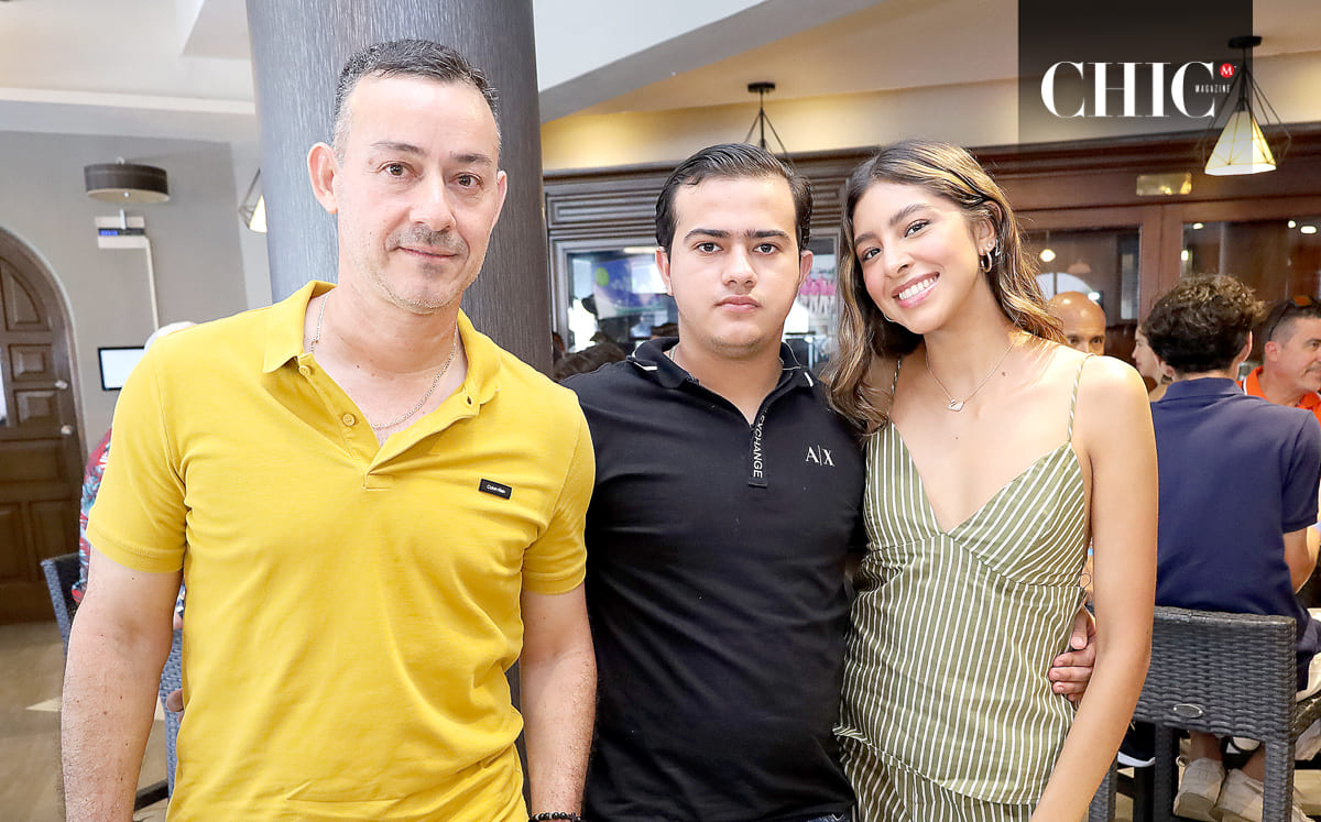 David Del Valle, Marcelo Del Valle y Valeria Rivera disfrutaron de la convivencia entre amigos