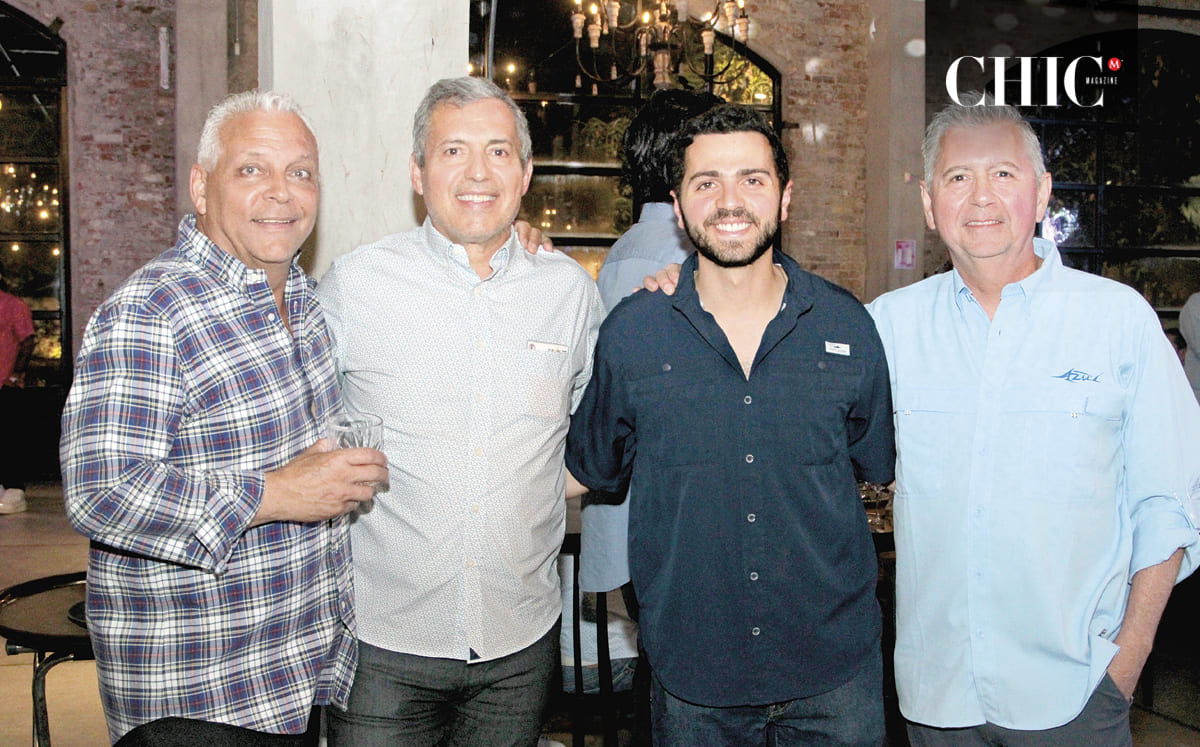 Gerardo Moses, Gerardo Nader, Juan Antonio Nader y Luis De La Garza posaron para nuestra lente
