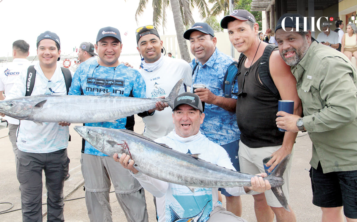 José Moreno, Eduardo Briseño, Iván Pulido, Eduardo Briseño, Roberto Fuentes, Francisco Mendoza y Alberto Guiroga disfrutaron de los días de pesca