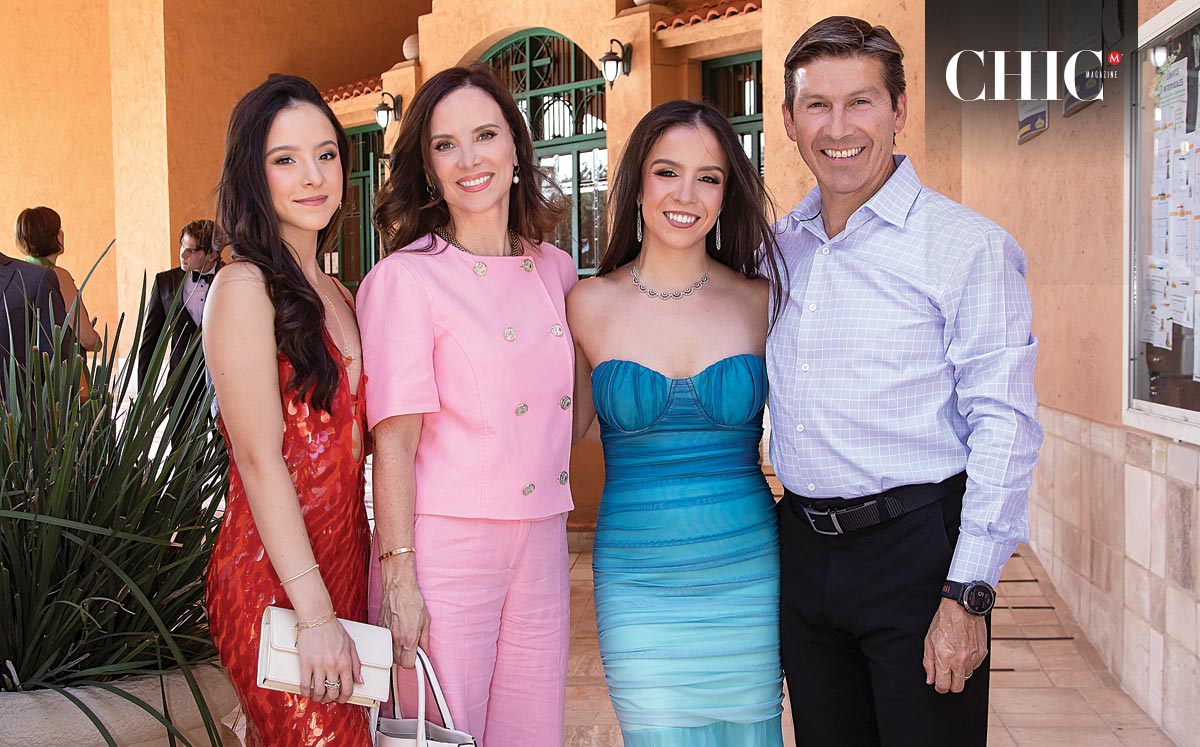 Luisa Guardado, Loretta Zambrano, Sofía Guardado y Gabriel Guardado