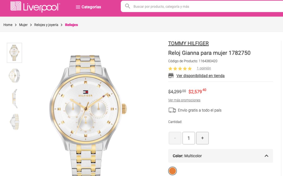 Esta oferta del reloj Tommy Hilfiger será una de las más sorprendentes por su precio (Liverpool)
