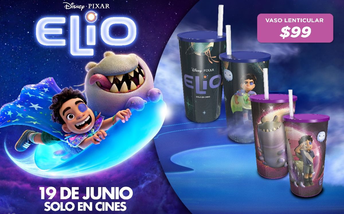 Vasos coleccionables de "Elio" en Cinépolis (Ping Solutions)