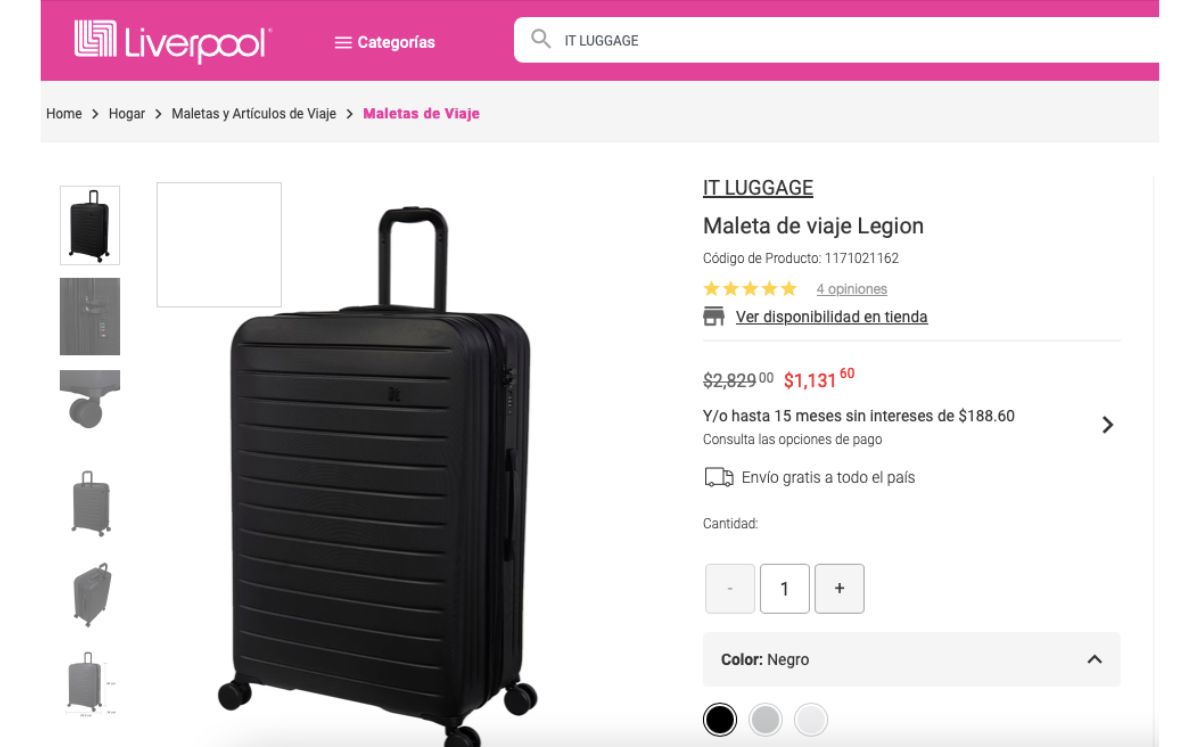 Maleta It Luggage en descuento (Liverpool(